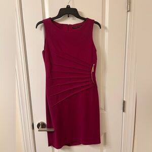 Ivanka Trump Hot Pink Ruched Sheath Mini Dress